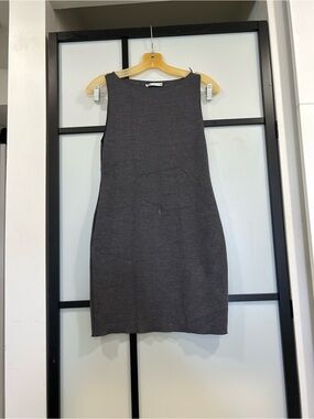 Zara Sleeveless Mini Dress in Charcoal